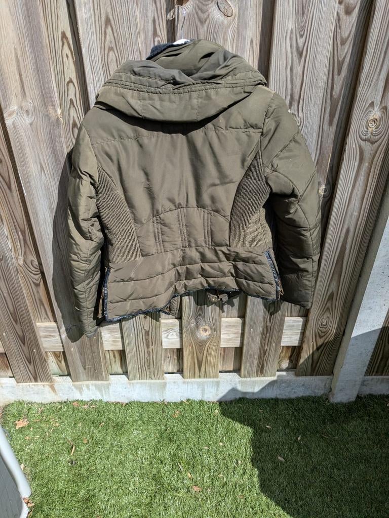 Zara Basic gewatteerde jas met capuchon, maat M, Maat 38/40 (M), Ophalen of Verzenden, Zara Basic, Gedragen