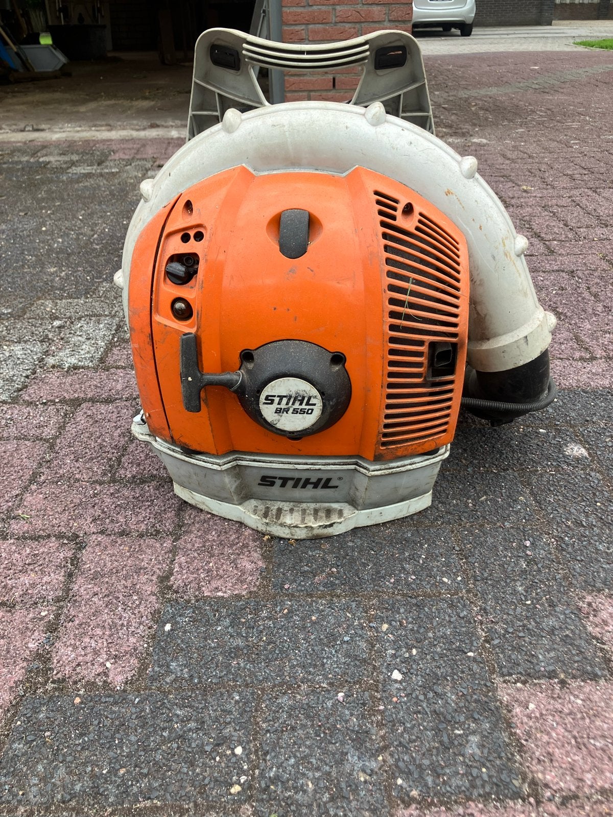 Stihl BR 550 Bladblazer - Krachtige Ruggedragen Benzine Blad, Ophalen of Verzenden, Gebruikt, Benzine, Ruggedragen