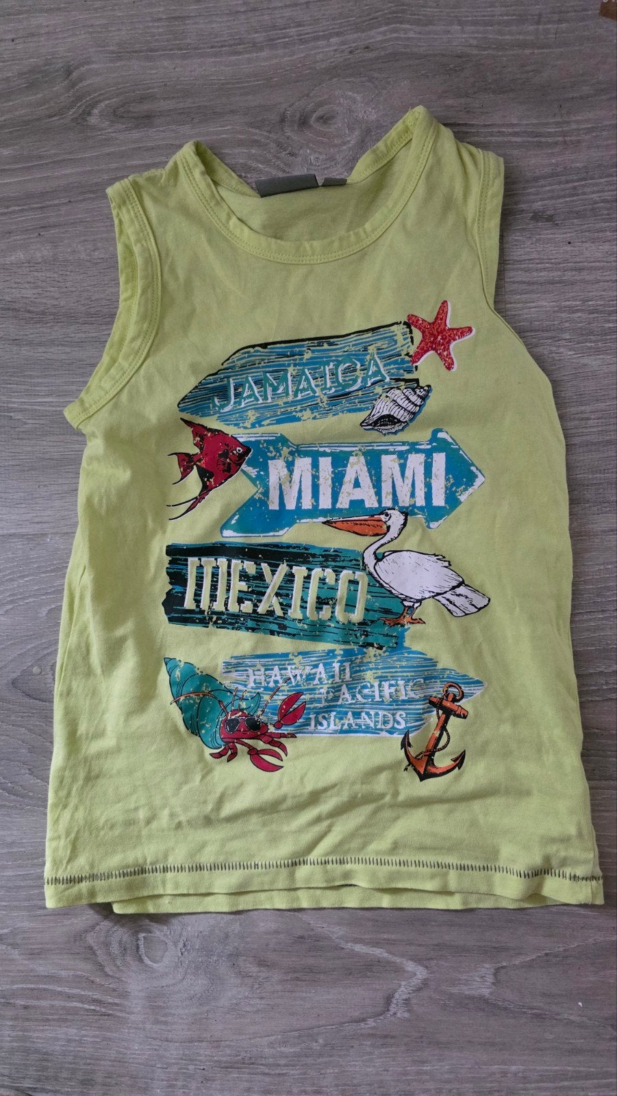 Zomers mouwloos shirt YFT 134 140, Ophalen of Verzenden, Gebruikt, Jongen, Shirt of Longsleeve