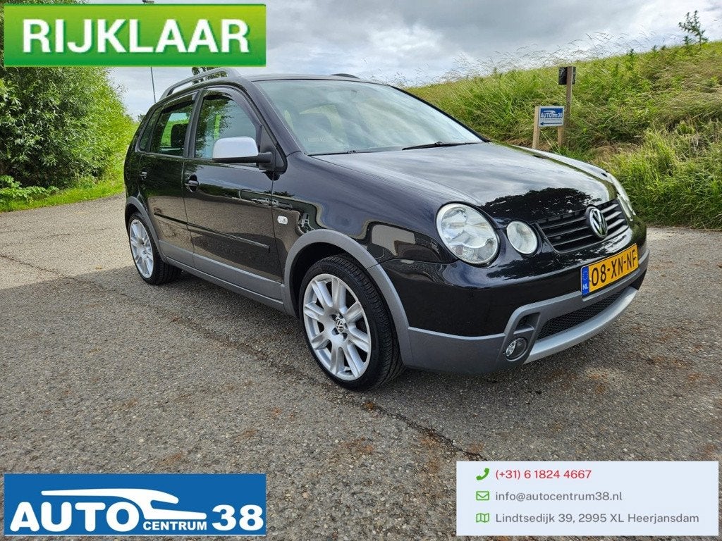 Volkswagen Polo 1.4-16V FUN CROSS-Airco-Trekhaak-Stoel Verwa, Auto's, Voorwielaandrijving, USB, Gebruikt, Zwart