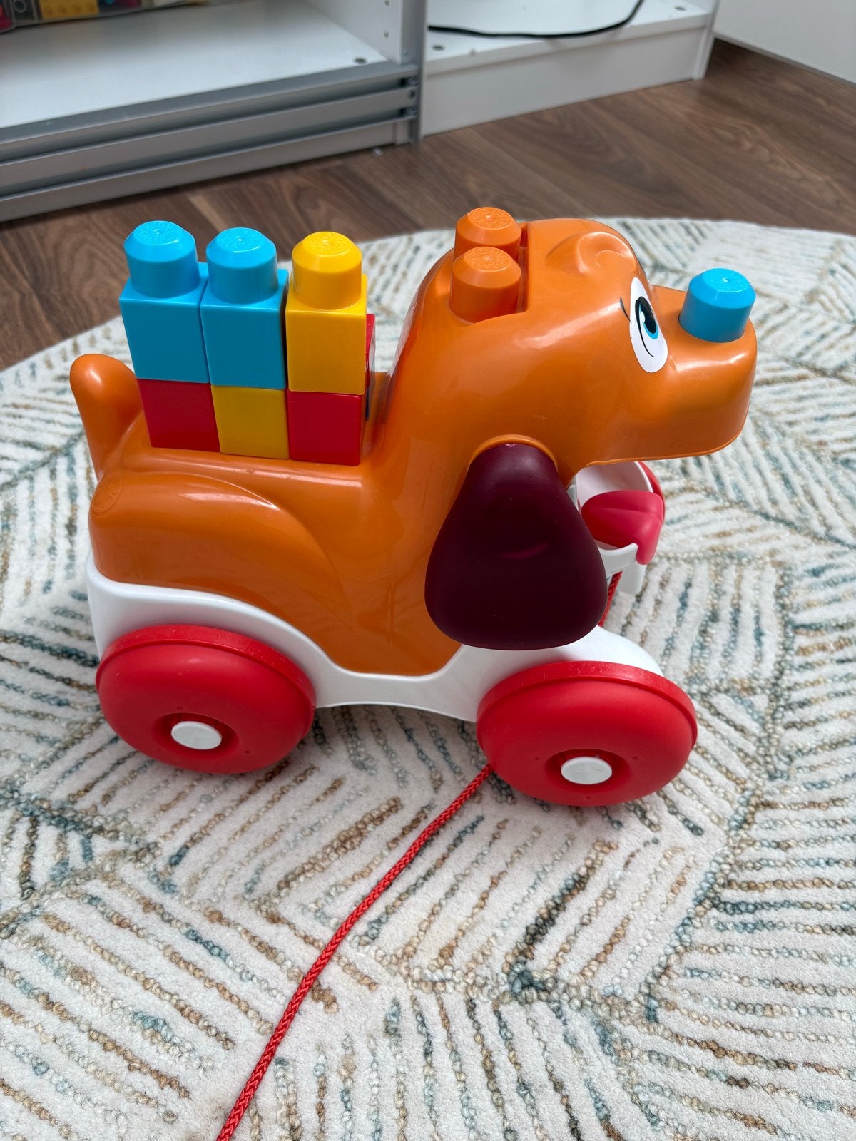 Mega Bloks Hond met blokken, Ophalen of Verzenden, Gebruikt, Overige typen, Met wieltjes