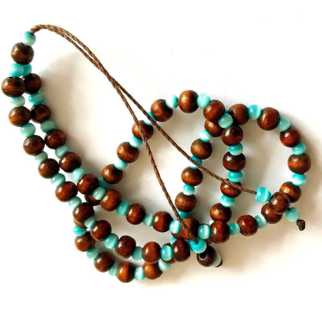 vintage mooie Mala ketting met Murano glaskralen Kattenoog, Sieraden, Tassen en Uiterlijk, Kettingen, Verzenden, Zo goed als nieuw
