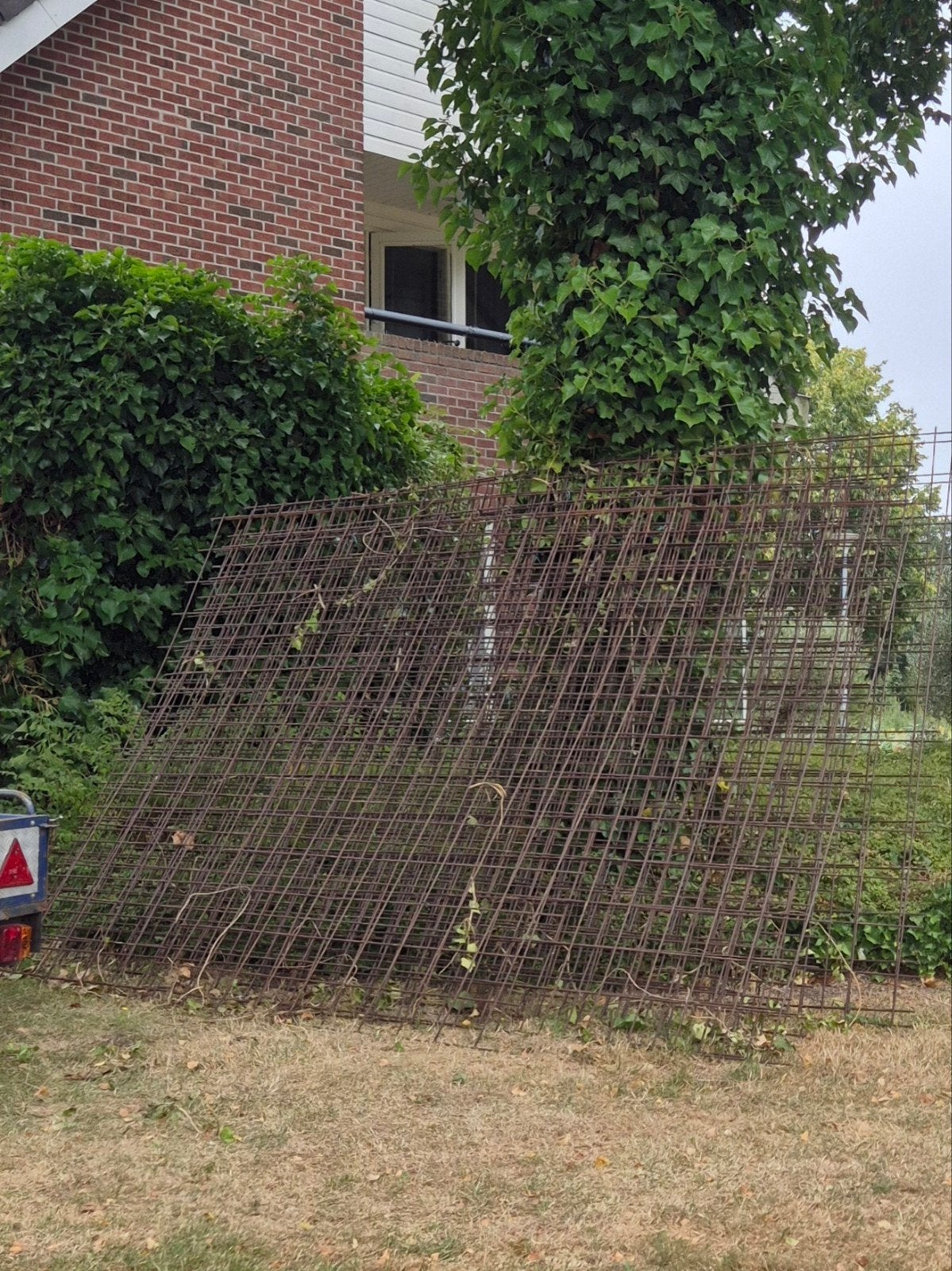 ijzeren rasters / gaasschutting met hardhouten palen, Ophalen, 6 meter of meer, IJzer, 1 tot 2 meter