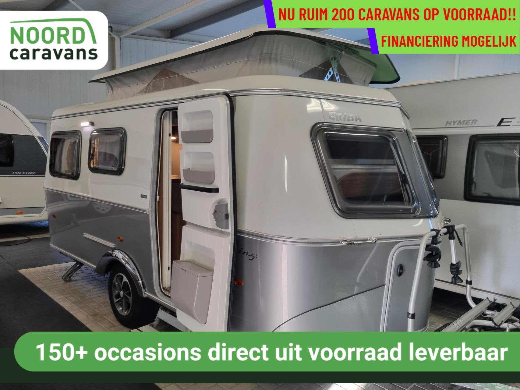 Eriba TOURING 560 STAPELBED + HEFDAK + VOORTENT + AUTARK, Bedrijf, 5 tot 6 meter, Eriba, Hordeur