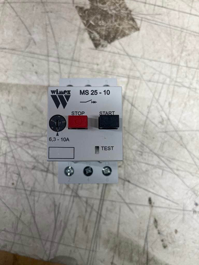 Wimex MS 25-10 Motorbeveiligingsschakelaar 6.3-10A, Nieuw, Ophalen of Verzenden, Schakelaar, Nvt