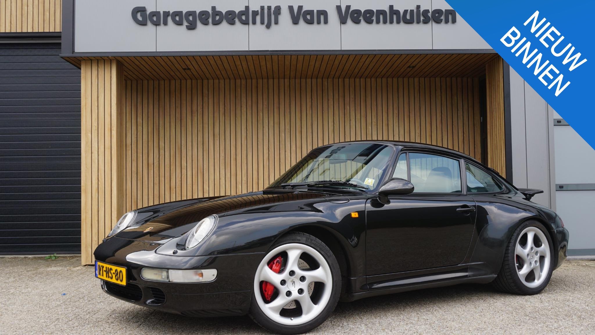 Porsche 911 993 3.6 286pk Carrera 4 Coupé S Airco *NL auto*, Auto's, Gebruikt, Zwart, 4 stoelen, Zwart