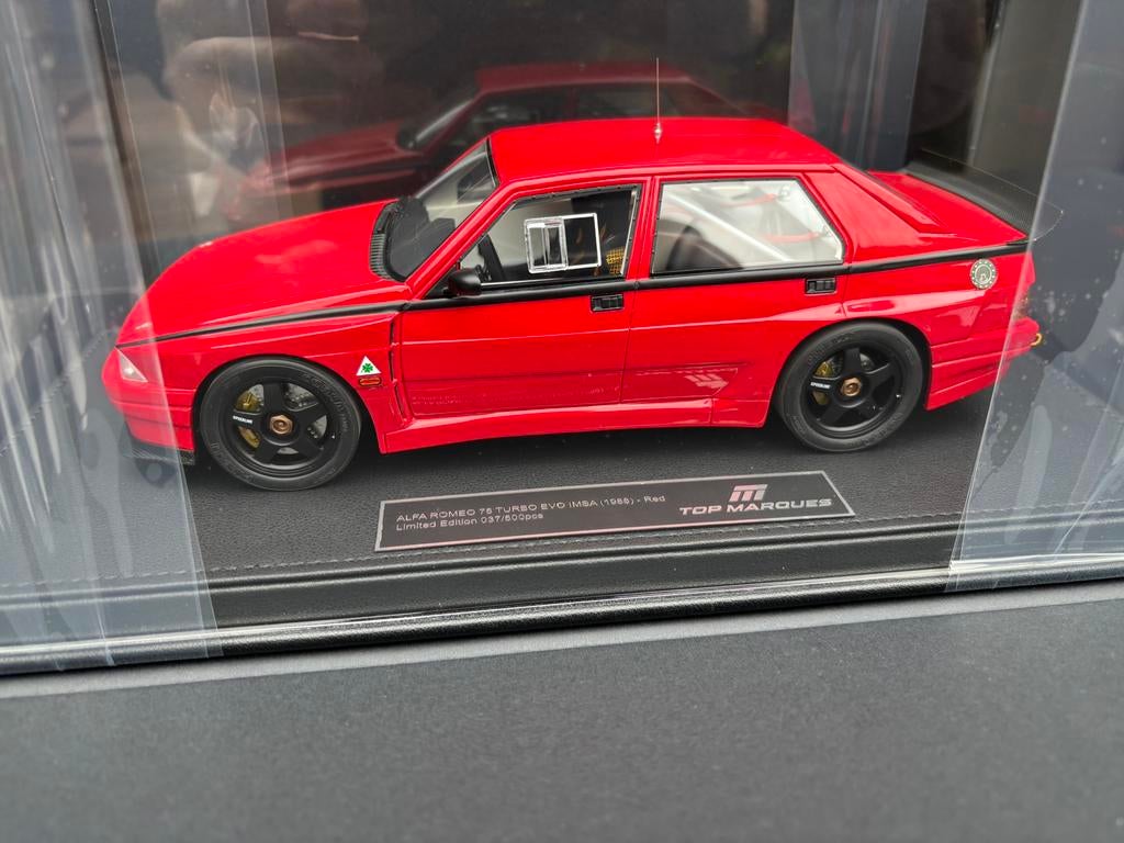 Alfa Romeo 75 Turbo Evo Top Marques 1:18 NiEUW ! C4F, Overige merken, ., Ophalen of Verzenden, .