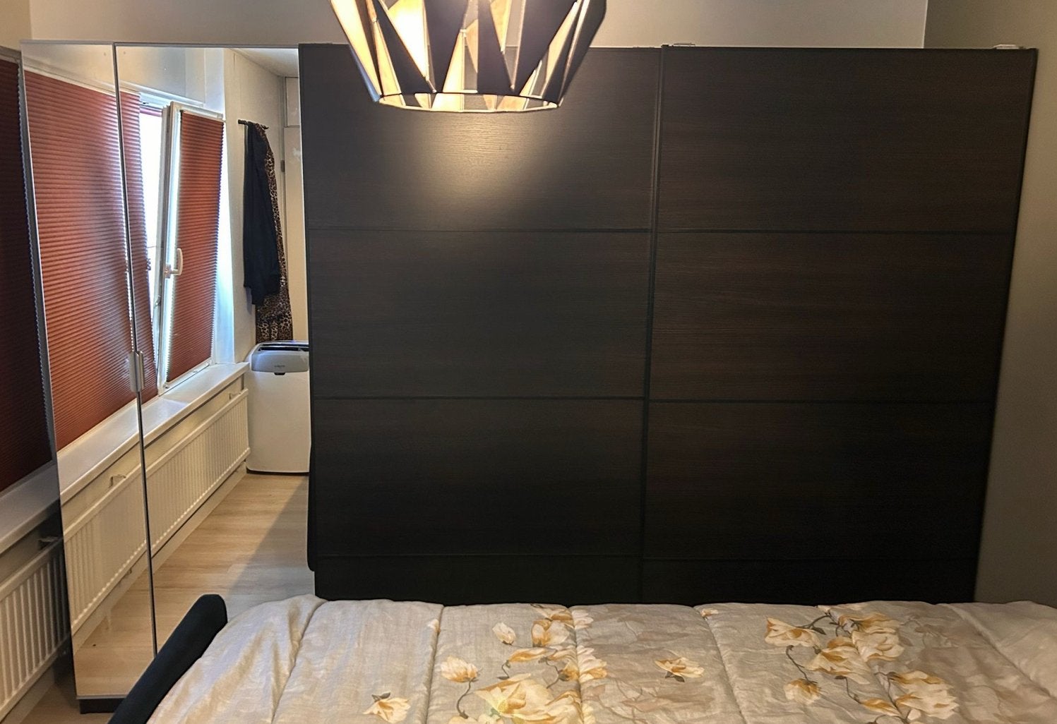IKEA Pax kast 275x201 cm, zwart/bruin met spiegeldeuren, Ophalen, Gebruikt, 200 cm of meer, Overige houtsoorten