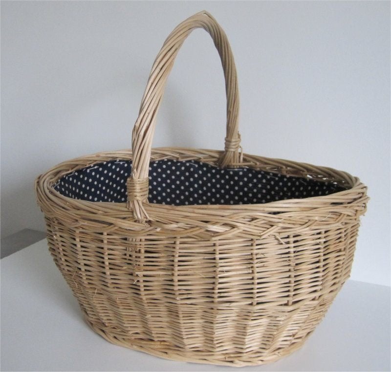 Z.g.a.n. boodschappenmand (bekleed met polkadots stof), Ophalen
