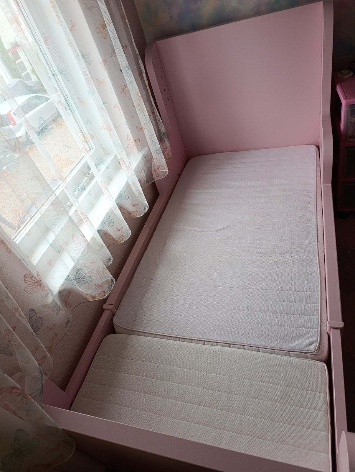 Ikea busunge meegroeibed met matras (gedemonteerd), Ophalen of Verzenden, Zo goed als nieuw, Eenpersoons