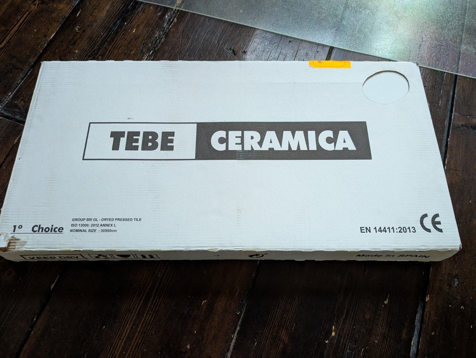 Glanzende witte wandtegels 30x60 cm - Tebe Ceramica, Ophalen, 40 tot 60 cm, Nieuw, Minder dan 5 m²