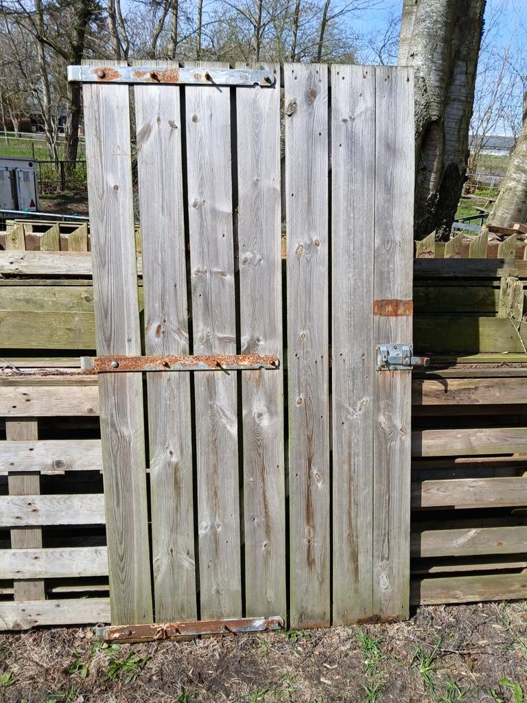 Schuttingdeur., Ophalen, Gebruikt, 100 tot 150 cm, Draaipoort