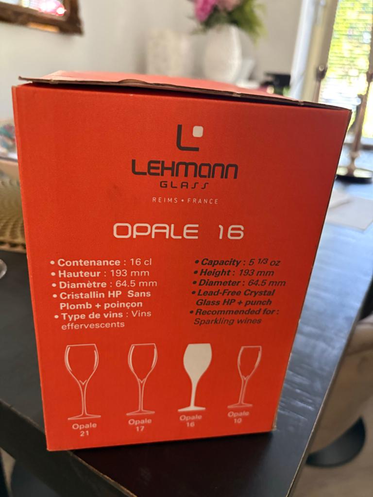 Lehmann Glass Opale 16 Champagne glazen 5 dozen, Ophalen of Verzenden, Nieuw, Overige typen