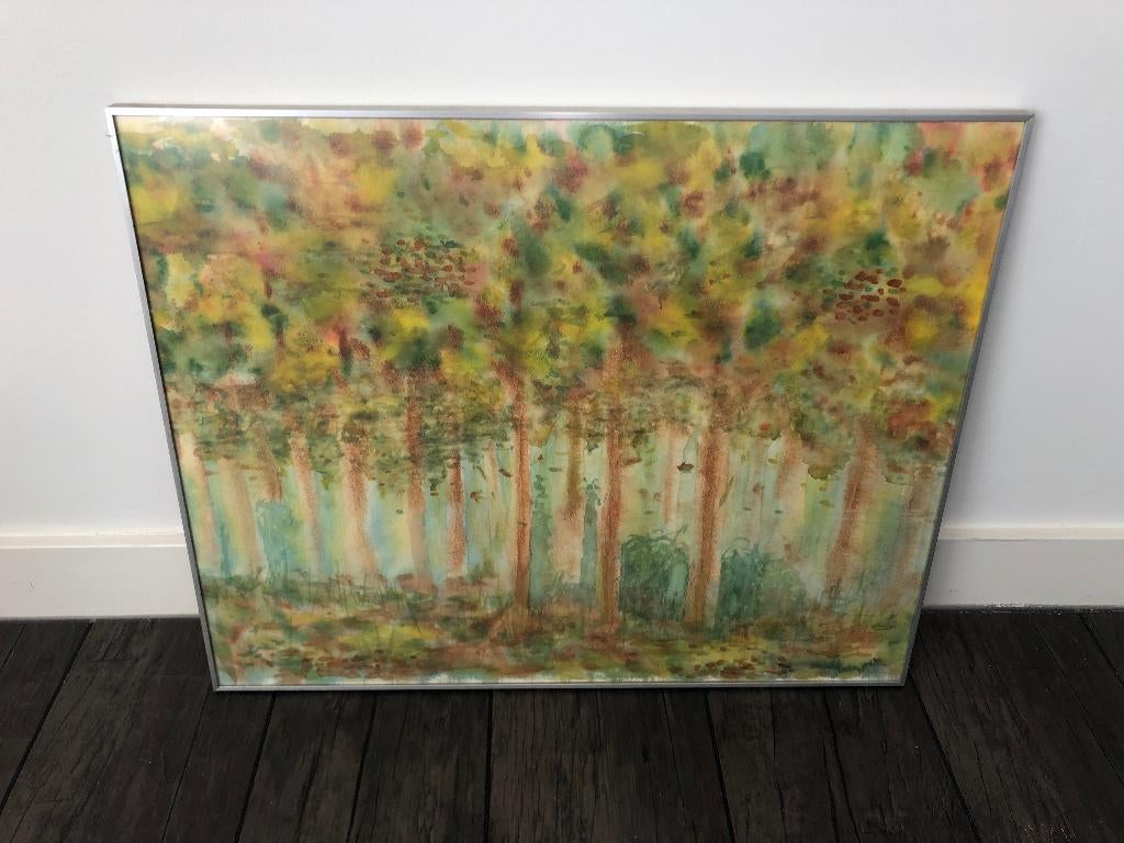 B352 Fotolijst - Lijst met grijze rand 48 x 60 centimeter, Ophalen, Overige materialen, Gebruikt, Minder dan 50 cm