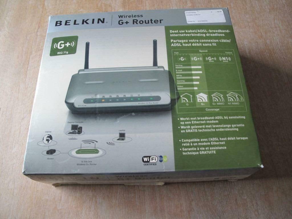 (2.7) Belkin Wireless G+ Router nieuw gekocht voor €69,9, Verzenden, Nieuw