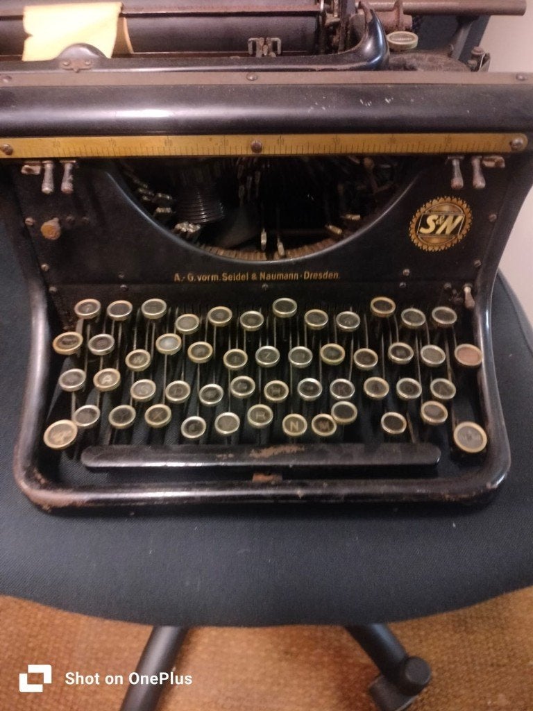 Vintage jaren '30/'40 typemachine Siedel en Naumann, Dresden, Ophalen, Gebruikt
