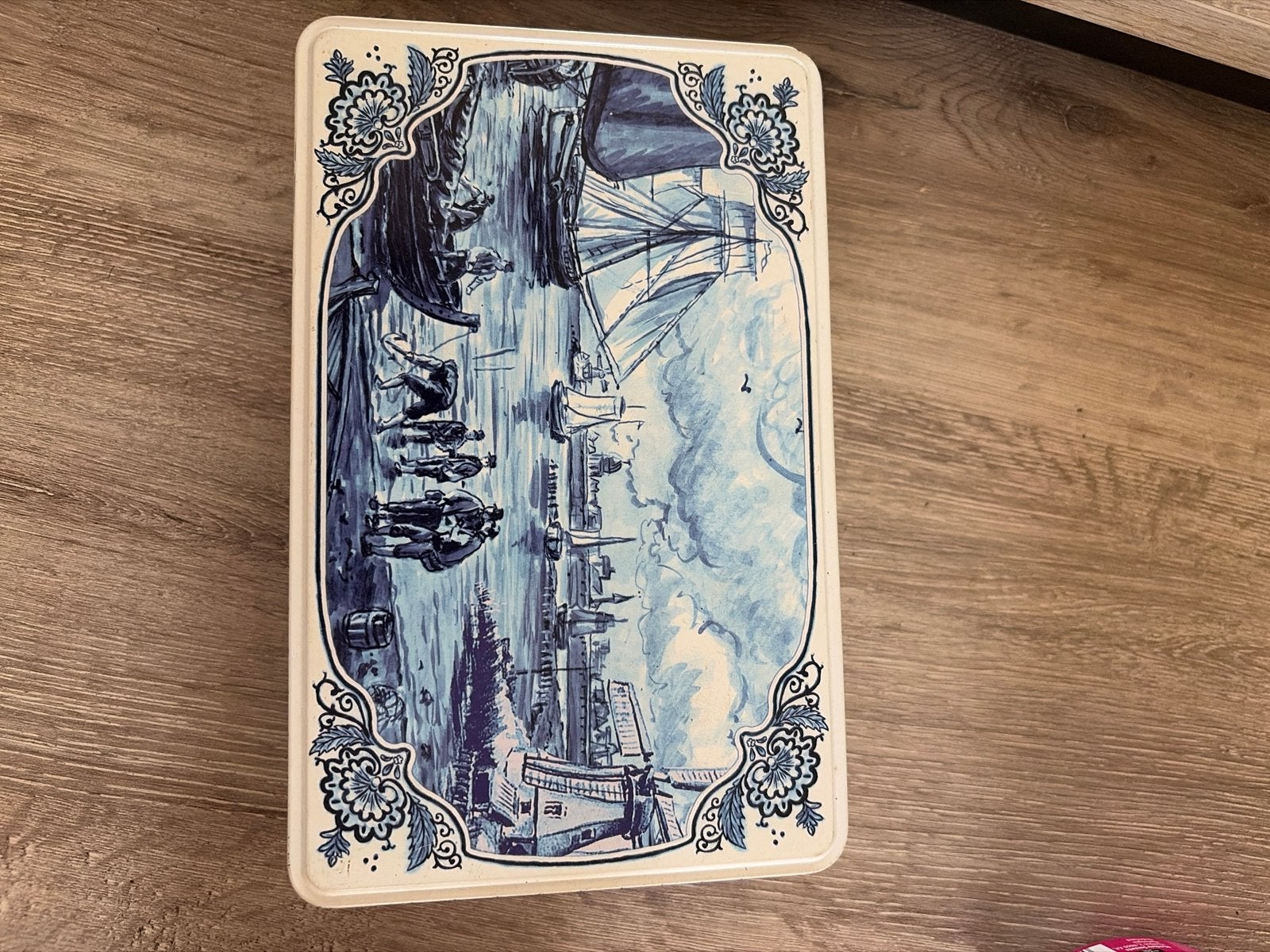 Delfts Blauw blik met Hollandse taferelen, Antiek en Kunst, Antiek | Overige Antiek, Ophalen