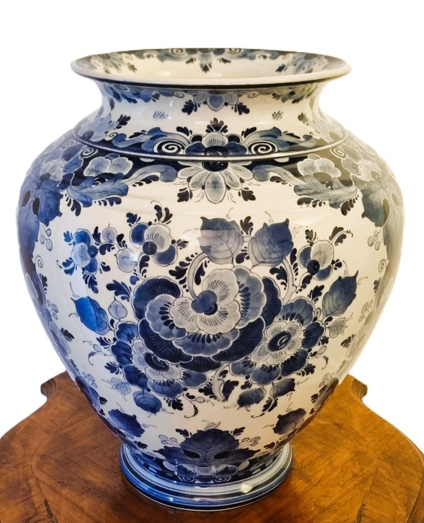 Delfts blauwe vaas., Huis en Inrichting, Woonaccessoires | Vazen, Ophalen of Verzenden, Zo goed als nieuw, 34 cm
