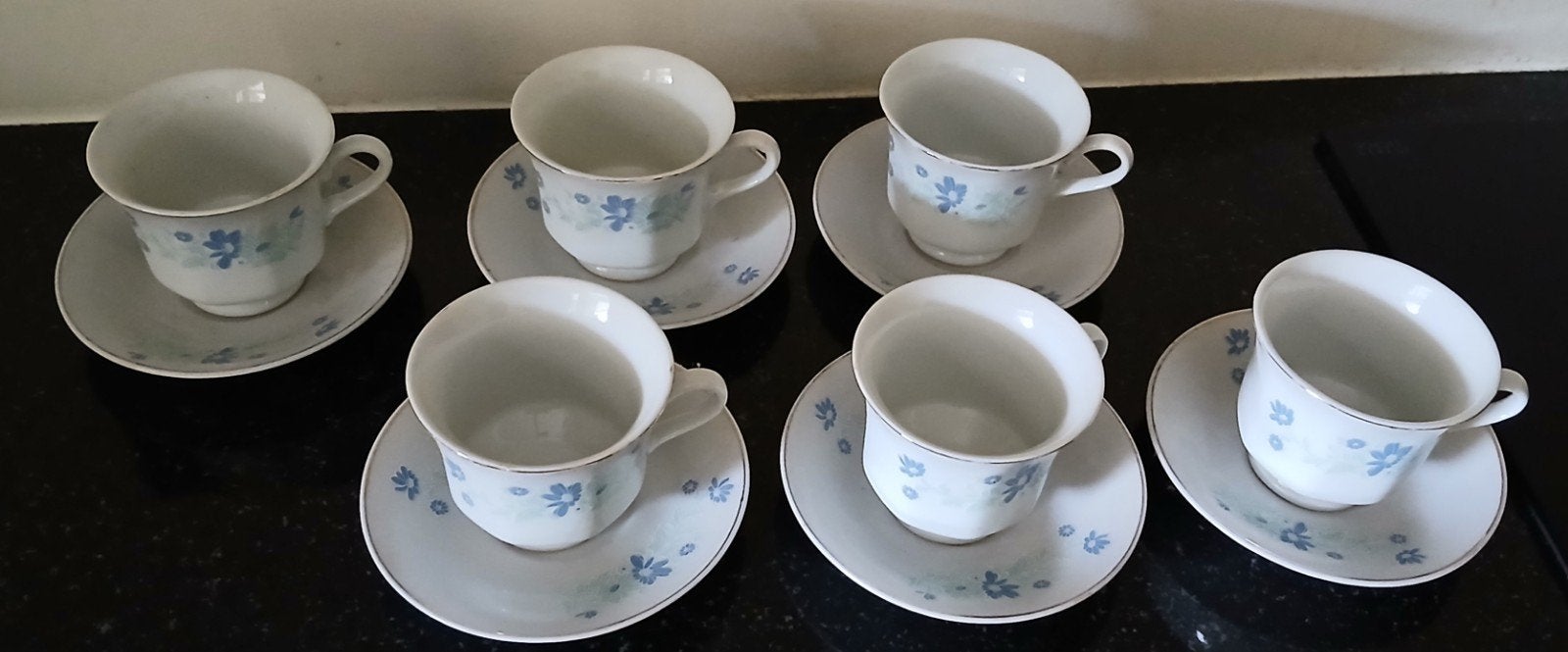 6 delig servies, Antiek en Kunst, Antiek | Servies compleet, Ophalen of Verzenden