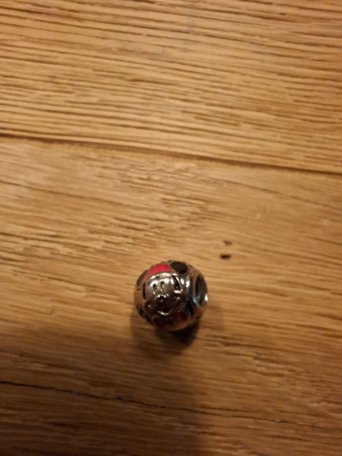 Pandora Disney Kerst Mickey, Sieraden, Tassen en Uiterlijk, Bedels, Ophalen of Verzenden, Zo goed als nieuw, Zilver, Pandora