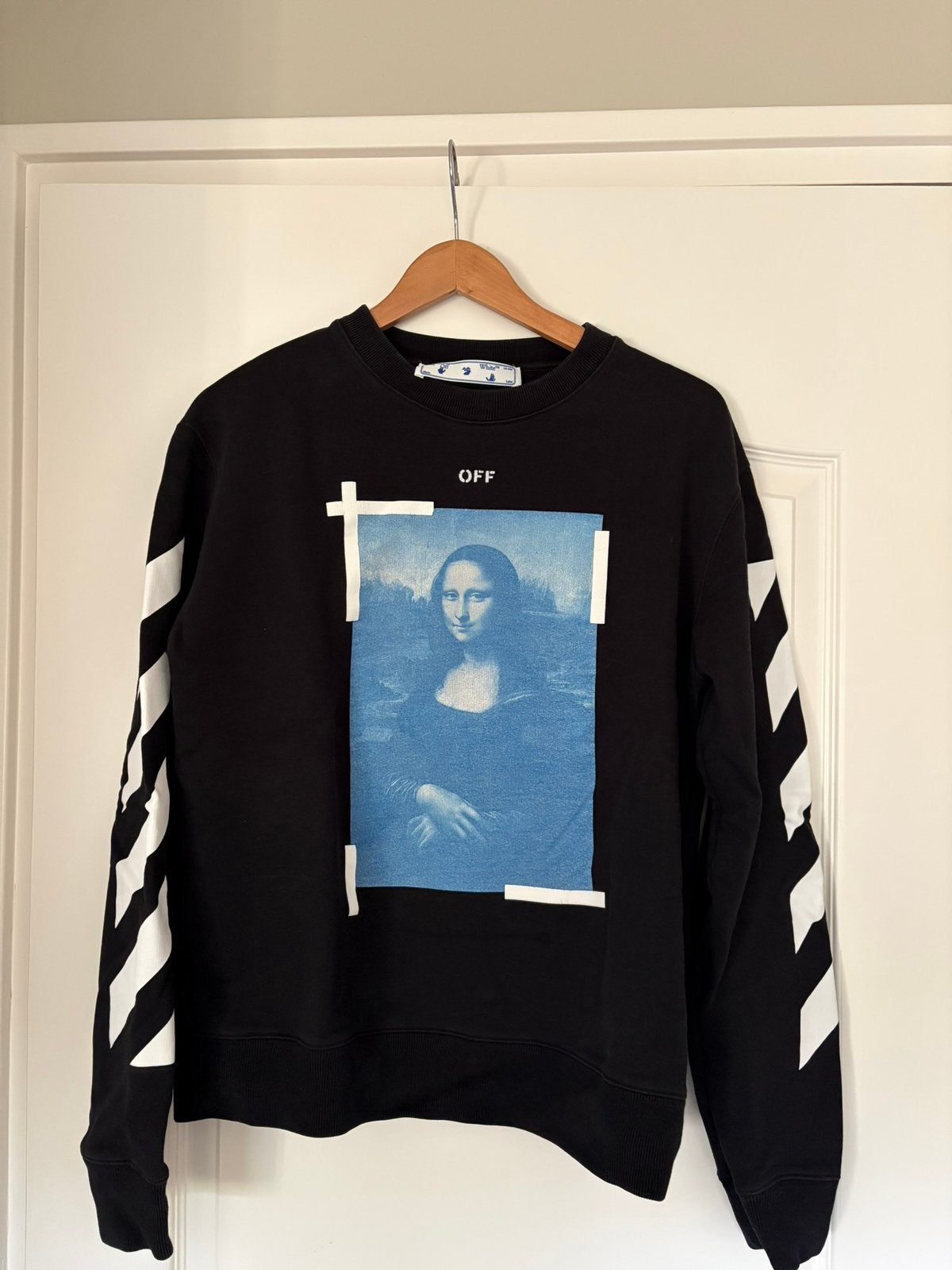 Off-White Mona Lisa Crewneck Black – Maat M –, Ophalen of Verzenden, Zo goed als nieuw, Maat 38/40 (M), Zwart