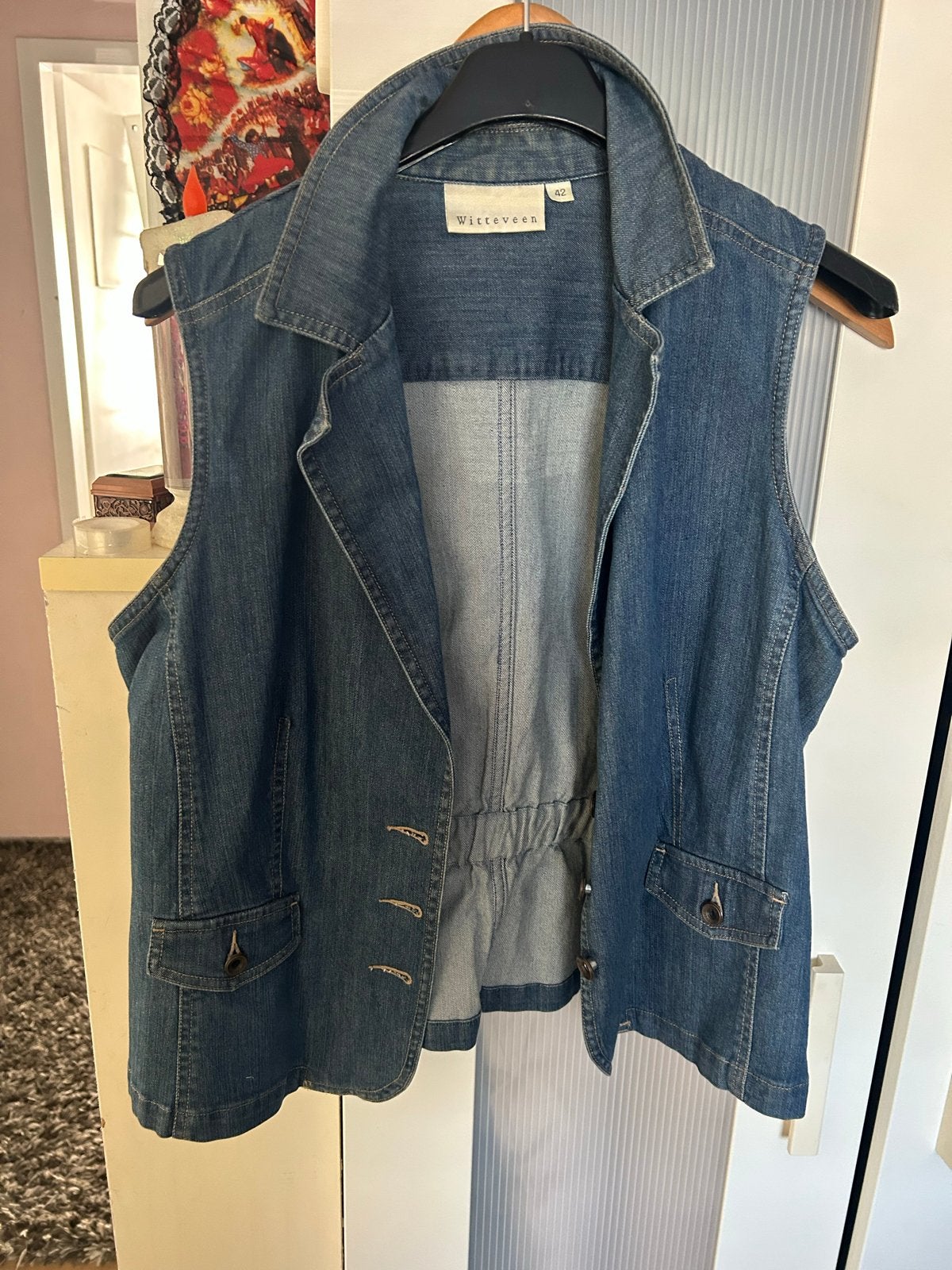 Stijlvolle spijkerjasjes en leren jack - Diverse maten, Ophalen, Gedragen, Maat 38/40 (M), Blauw