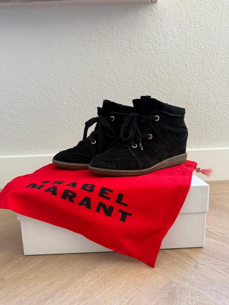 Isabel Marant Bobby sneakers 39, Zwart, Ophalen of Verzenden, Sneakers of Gympen, Gedragen