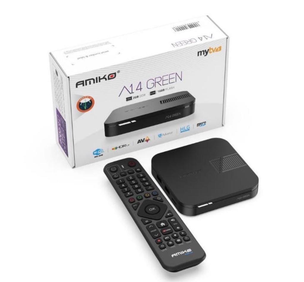 Amiko A14 Green Streaming UHD IPTV Box 2026, Verzenden, Nieuw, HDMI, Minder dan 500 GB