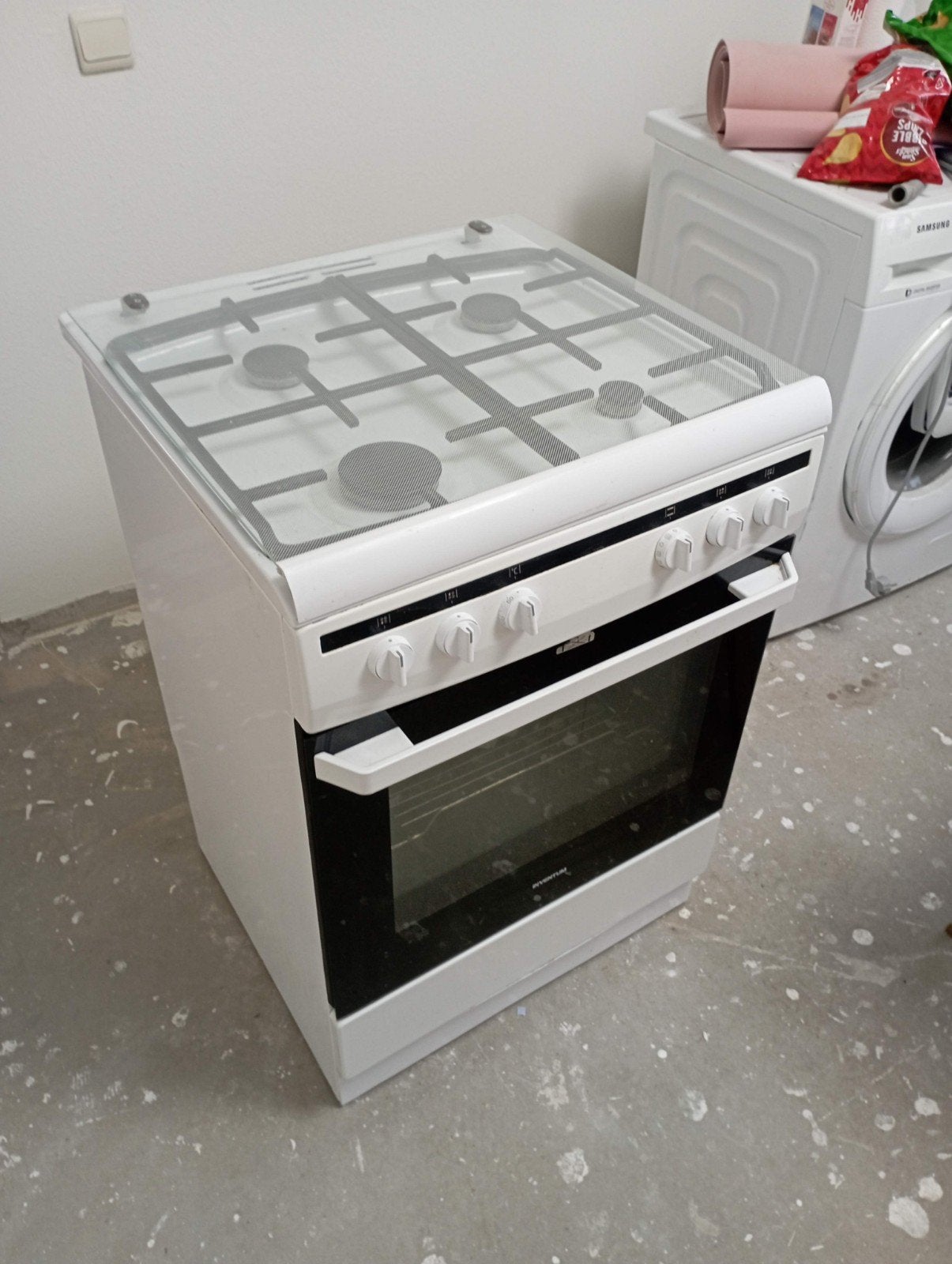 Inventum gasfornuis/elektrische oven, Ophalen, Gebruikt, 60 cm of meer, Heteluchtoven