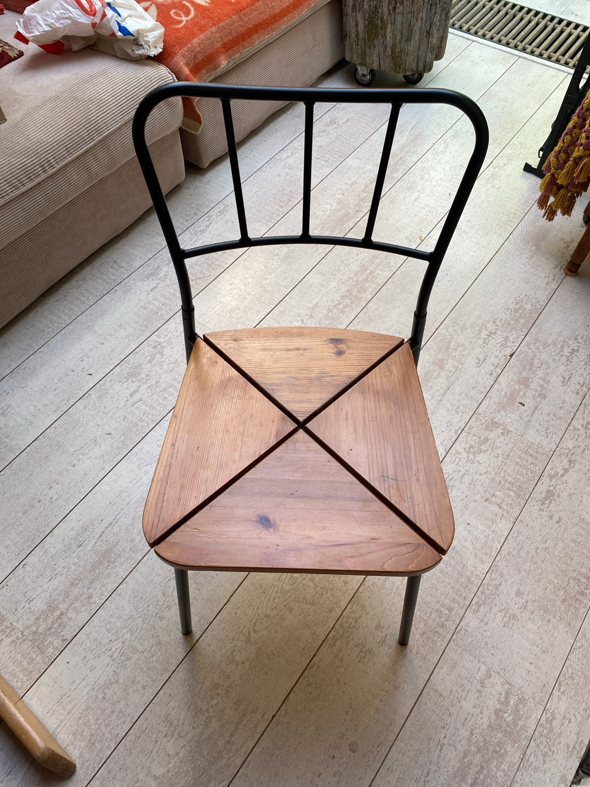 IKEA Agnes eetkamerstoel, jaren '90 - Vintage design, Huis en Inrichting, Stoelen, Gebruikt, Eén, Hout, Zwart, Ophalen