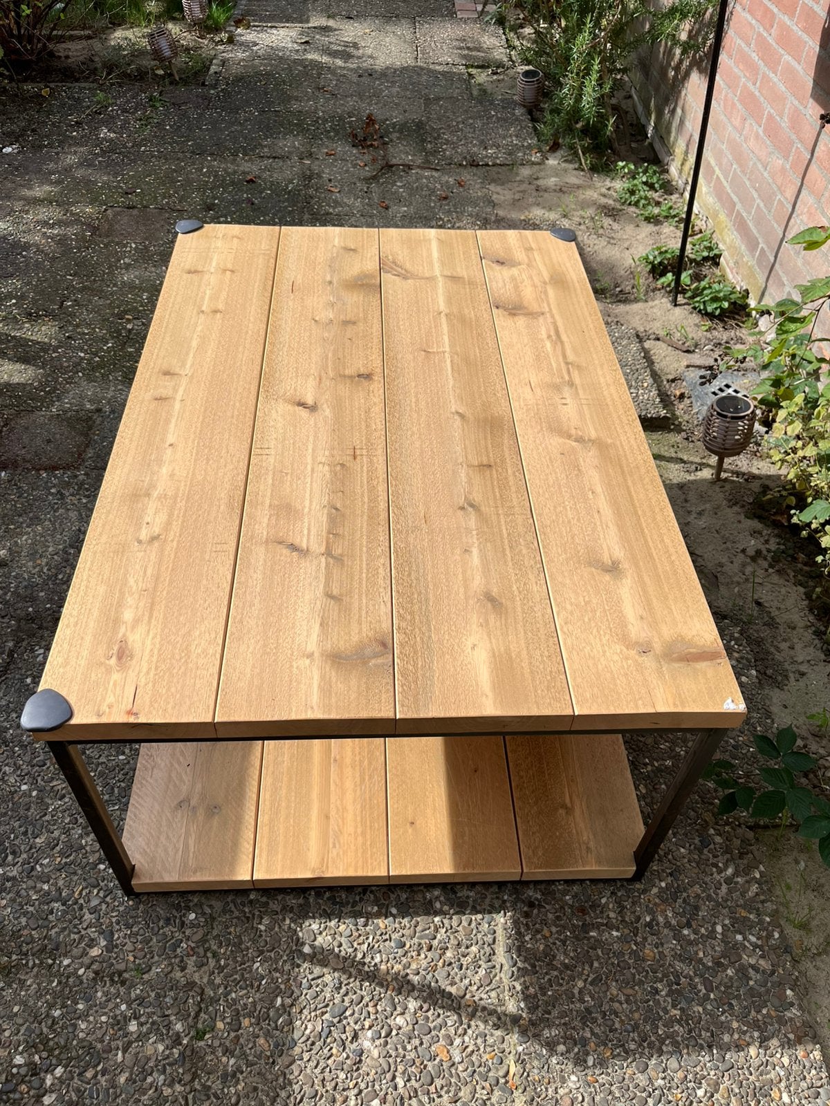 Salontafel steigerhout industrieel 110x75x45, Gebruikt, 100 tot 150 cm, Industrieel, Overige houtsoorten