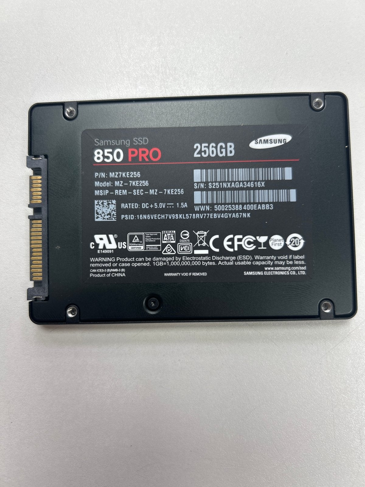 Samsung 850 PRO SSD 256GB - Snelle en Betrouwbare Opslag, Computers en Software, Intern, Server, Ophalen of Verzenden, Zo goed als nieuw