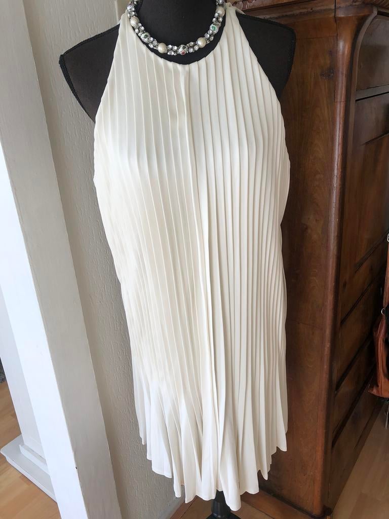 Ralph lauren plisee jurk XL 42/44, Verzenden, Wit, Maat 42/44 (L), Zo goed als nieuw