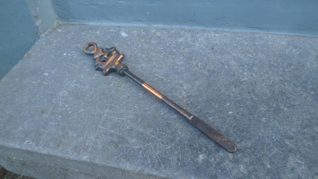 Vintage brons kachelpook, pook kachel of haard 25,5 cm., Ophalen of Verzenden