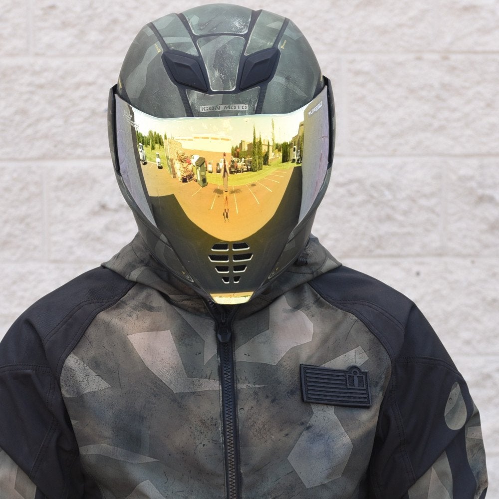 Icon Airflite Battlescar 2 helm met Sena 10R, Motoren, Overige merken, Heren, Ophalen of Verzenden, Integraalhelm