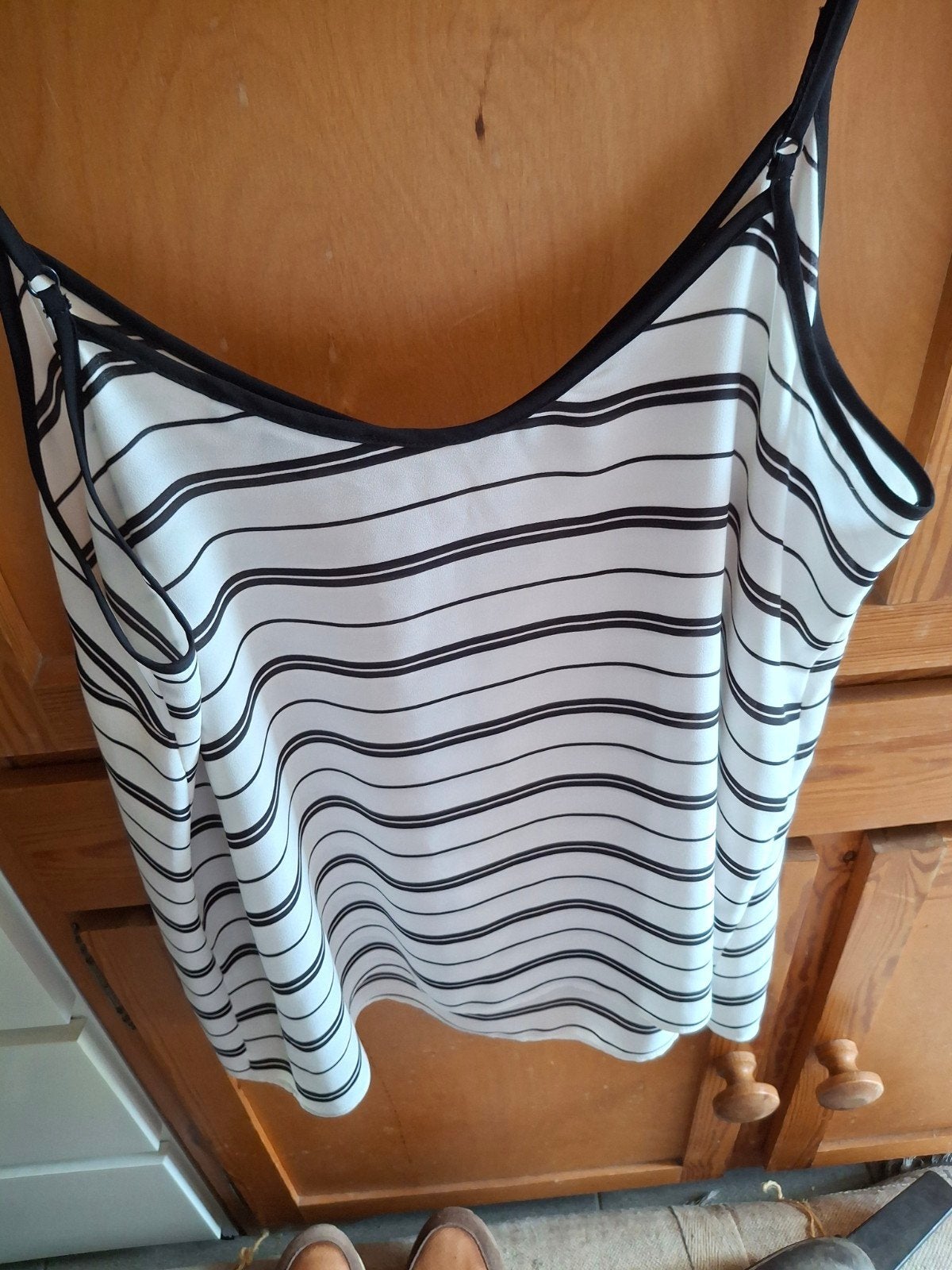 Atmosphere gestreepte spaghettibandjes top maat 46/48 (XL), Atmosphere, Wit, Maat 46/48 (XL) of groter, Nieuw