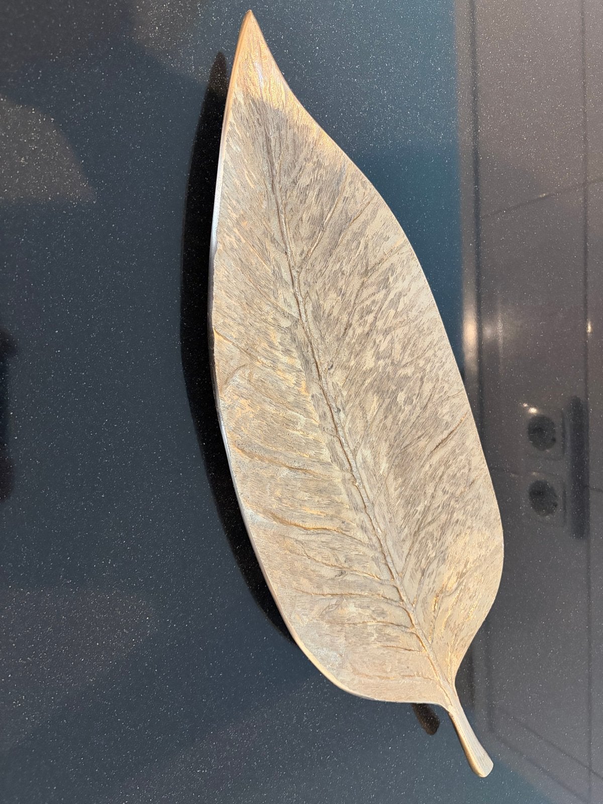 Decoratieve schaal in bladmotief - 50 cm, Ophalen