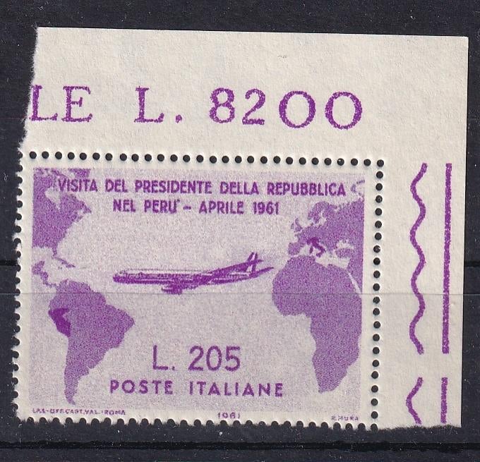 X127) 1961 Italie Mi I €1400 MNH Gronchi naar Zuid Amerika?, Verzenden, Postfris