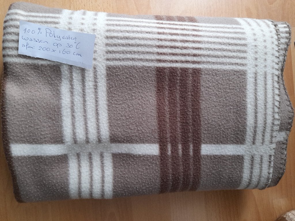 Fleece deken - ruitmodel, Ophalen, Zo goed als nieuw, Fleece, Overige kleuren