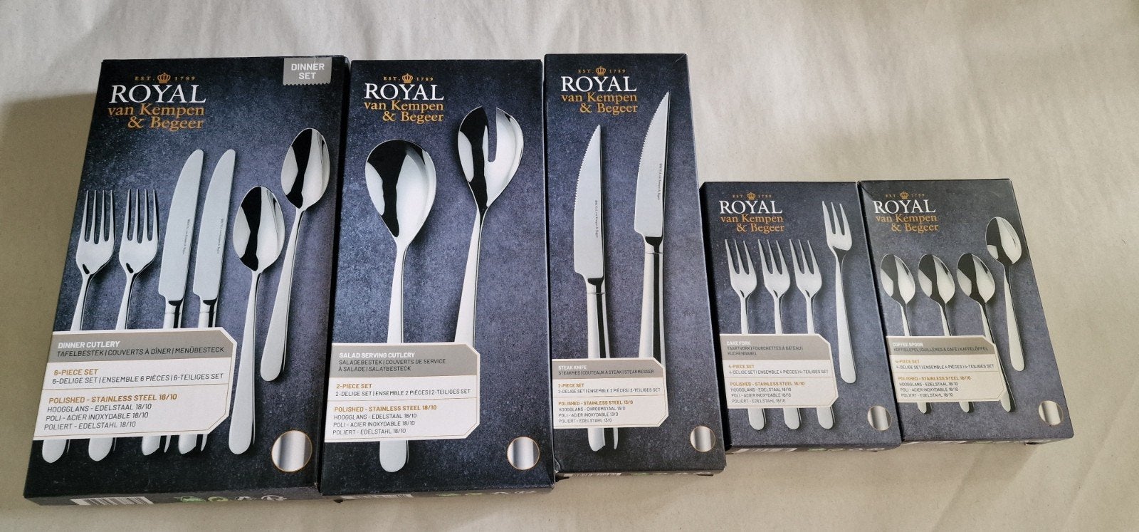 divers ah royal van kempen en begeer bestek besteksets, Ophalen, Nieuw, Rvs of Chroom, Bestekset