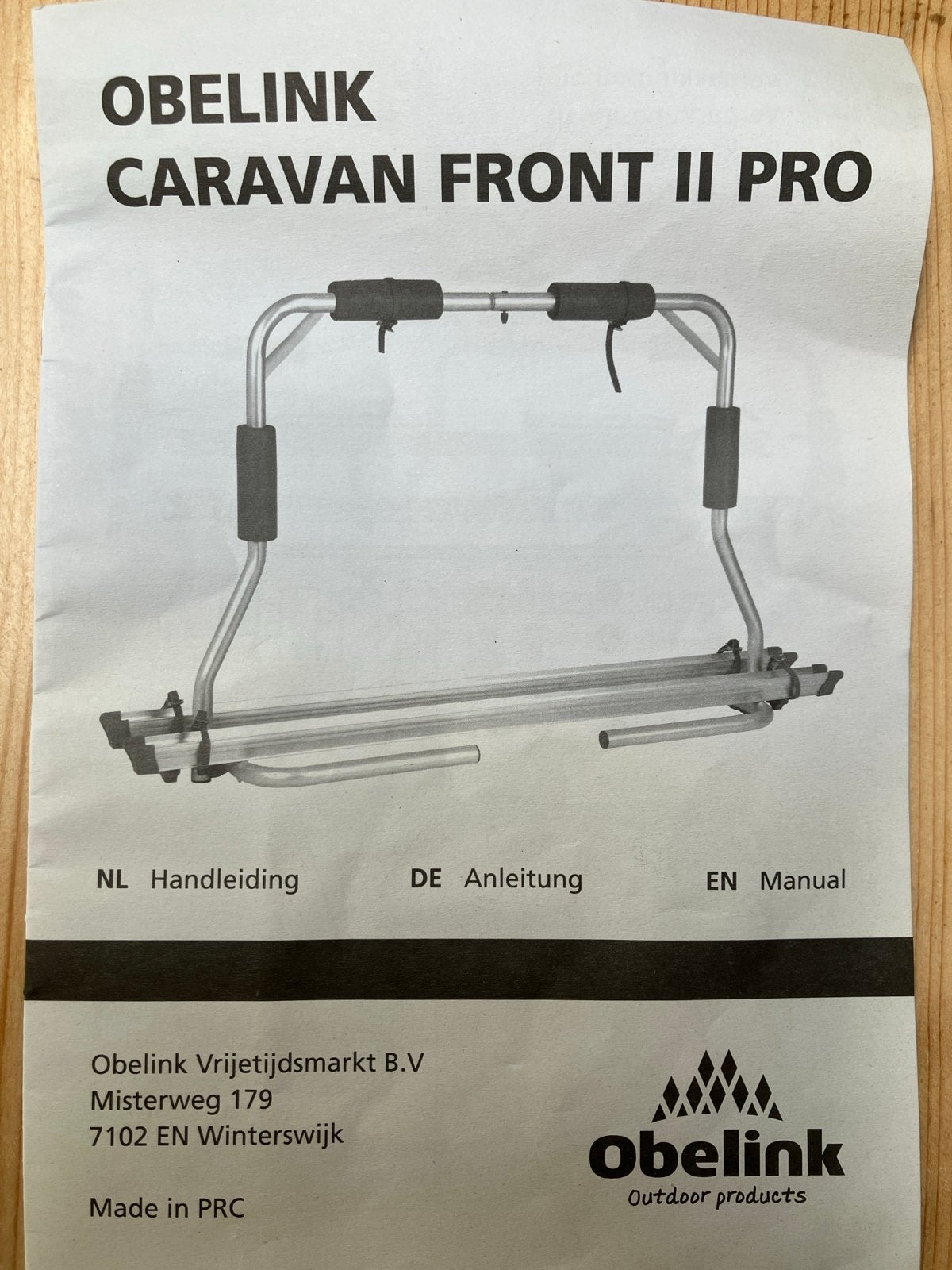 Obelink Caravan Front II Pro Fietsendrager, Caravans en Kamperen, Caravan accessoires, Gebruikt, Ophalen