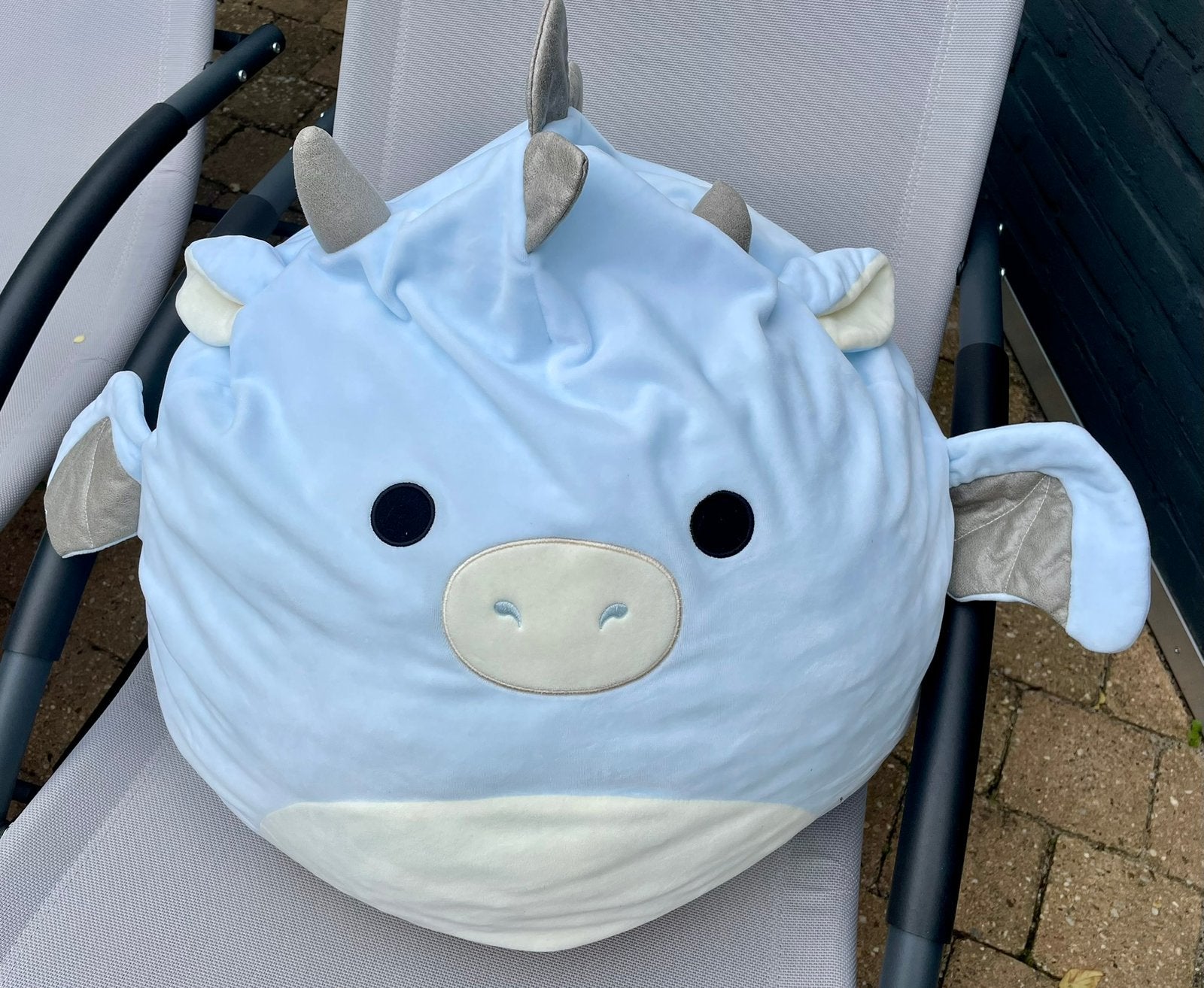 TE KOOP: supergrote squishmallow Kenny de draak 50cm ZGAN, Overige typen, Blauw, Ophalen of Verzenden, Zo goed als nieuw