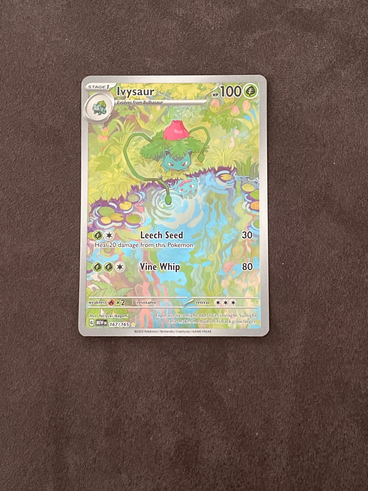 Ivysaur 167/165 - Pokémon kaart, Ophalen of Verzenden, Zo goed als nieuw, Losse kaart