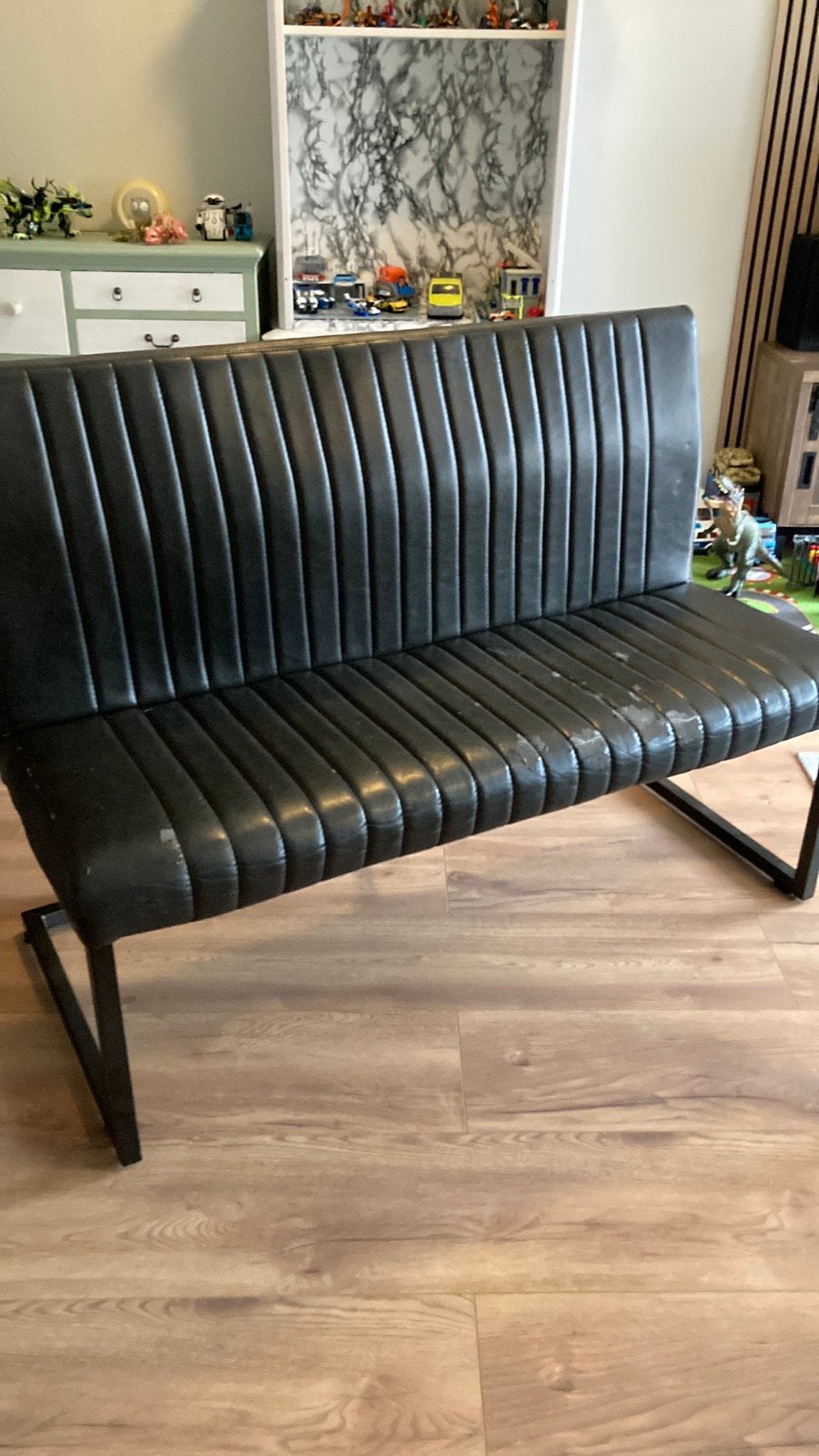 Tafelbank 1.20 + 2 stoelen, Huis en Inrichting, Complete eetkamers, Ophalen, Gebruikt, Minder dan 4 stoelen