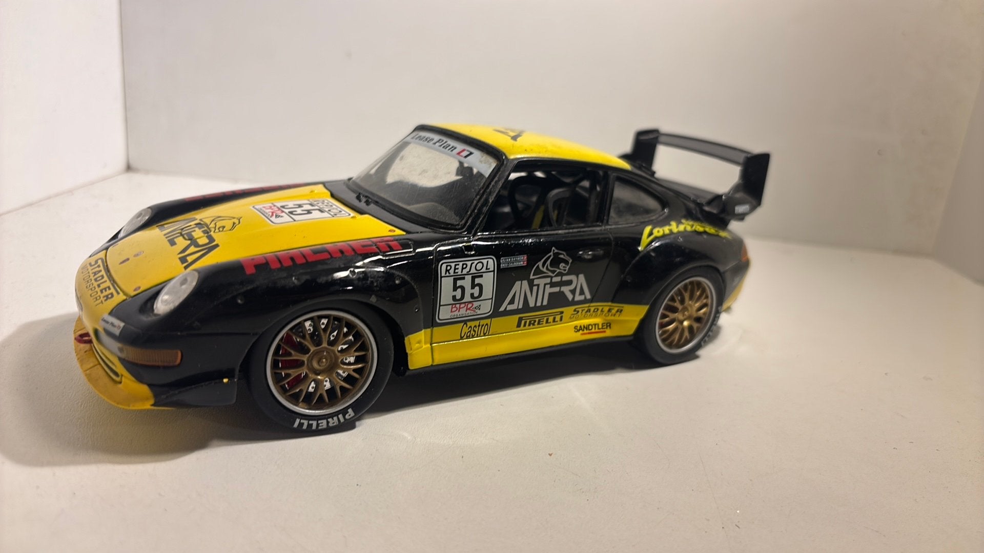 Porsche 911 turbo anson 1.18, Overige merken, Ophalen of Verzenden, A, A