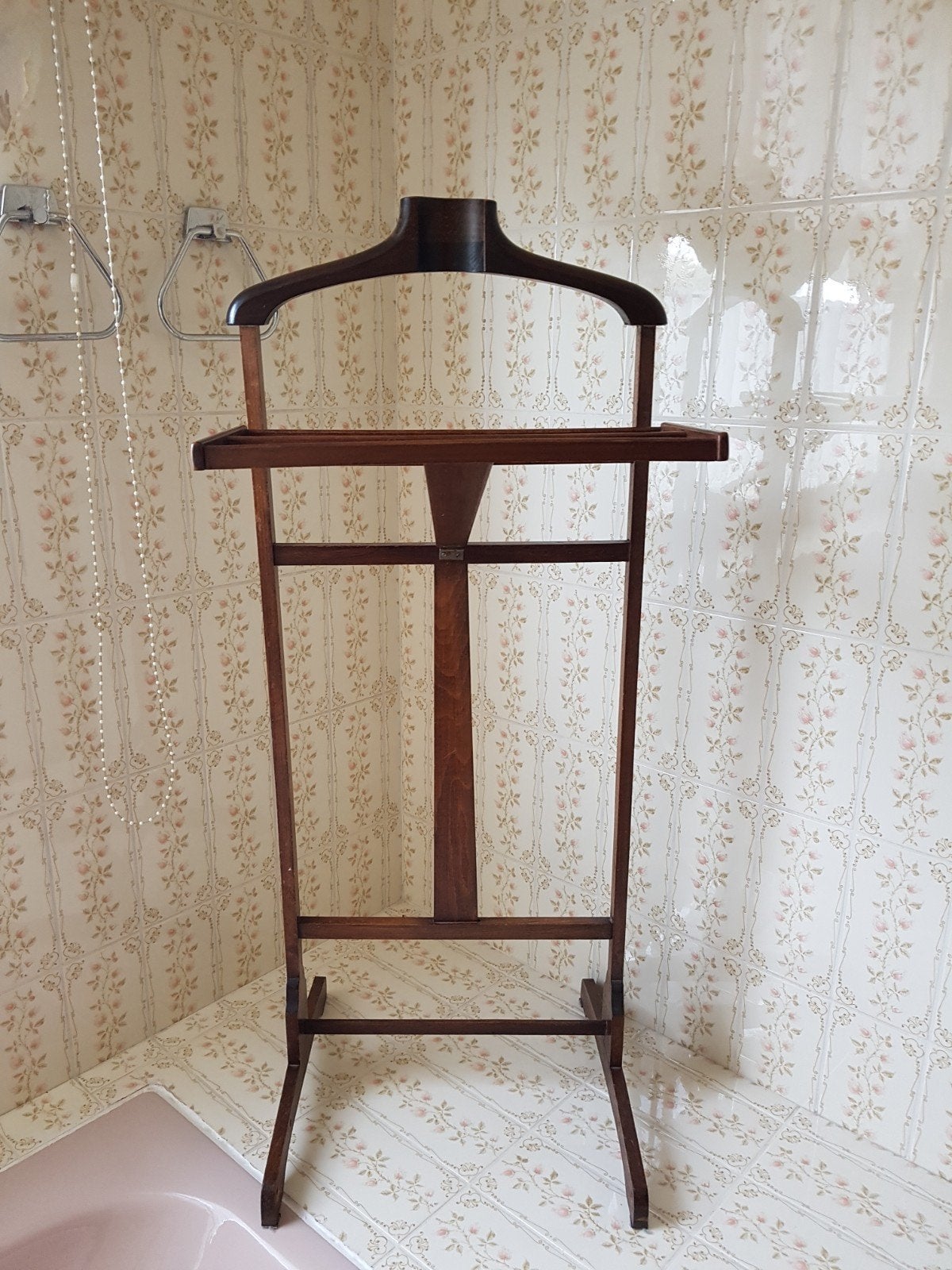 Vintage houten kledingrek / dressboy, Ophalen, Gebruikt, 100 tot 150 cm, Overige typen