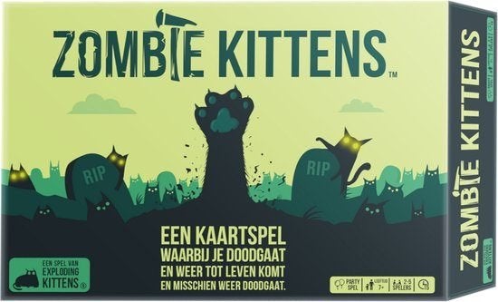 Zombie Kittens, Een of twee spelers, Ophalen of Verzenden, Zo goed als nieuw, Exploding Kittens