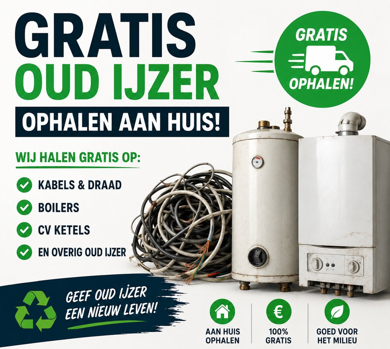 GRATIS OUD IJZER OPHALEN AAN HUIS ️, Ophalen, Zo goed als nieuw