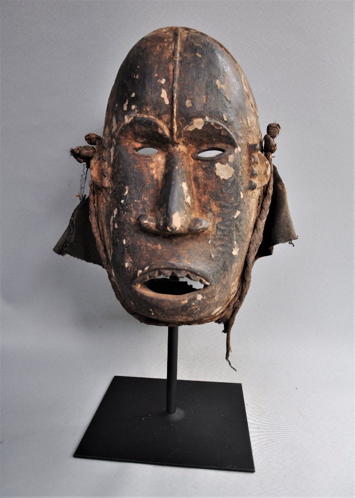 Expressief gelaatsmasker van de IBO, Nigeria, Antiek en Kunst, Ophalen of Verzenden