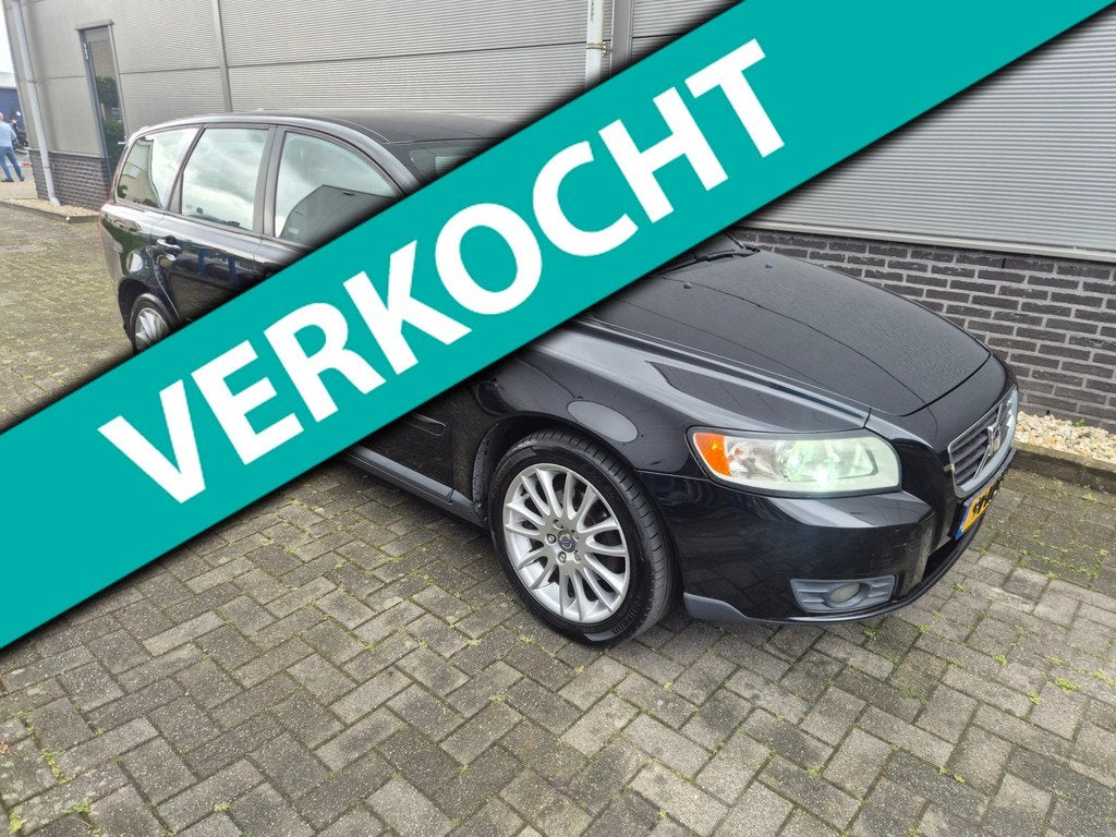 Volvo V50 2.0 - nap - apk 28-2-2027, Voorwielaandrijving, 1350 kg, Gebruikt, Zwart